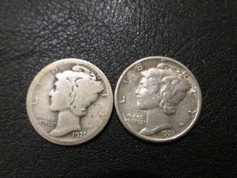 1921 and 1937 Dimes...