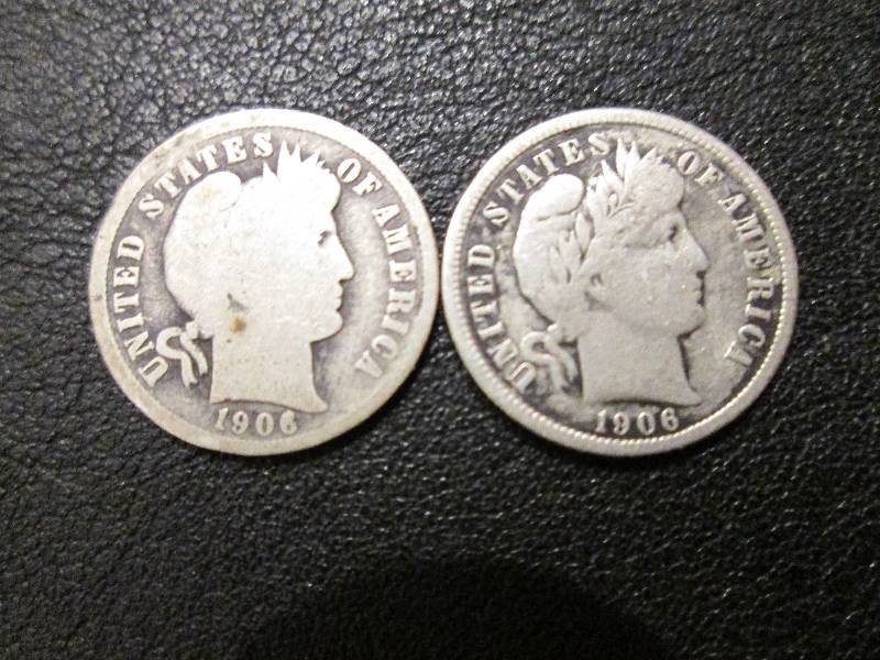 2- 1906 Dimes...