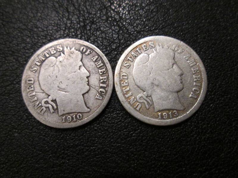 1910 and 1913 Dimes...