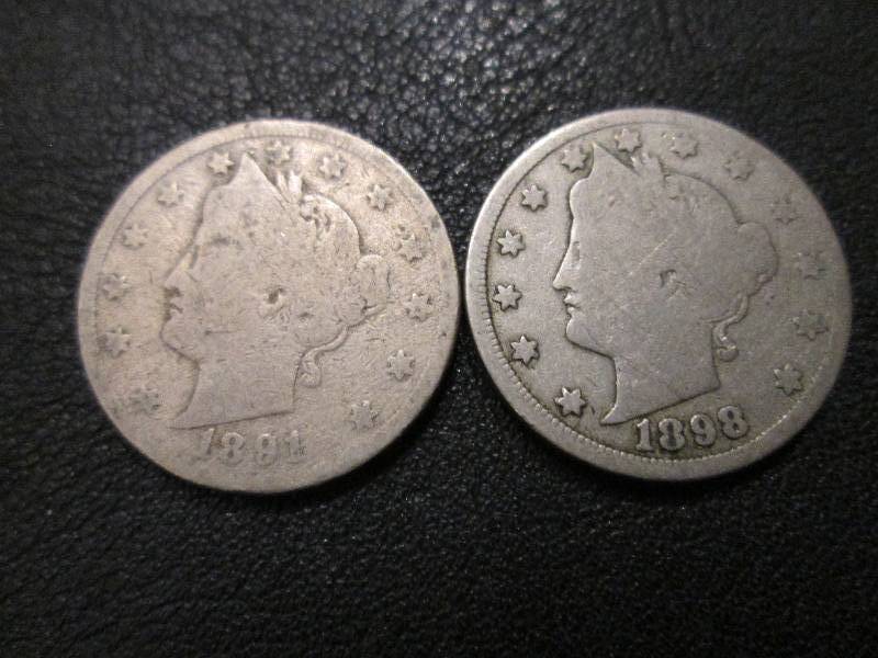 1891 and 1898 Nickels...
