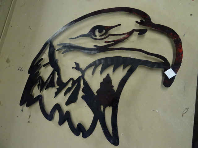 lot 27 image: Metal wall hanging art piece. 32 x ...
