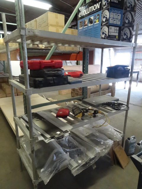 lot 80 image: Aluminum 4 tier NSF shelf. 60 x 24 ...