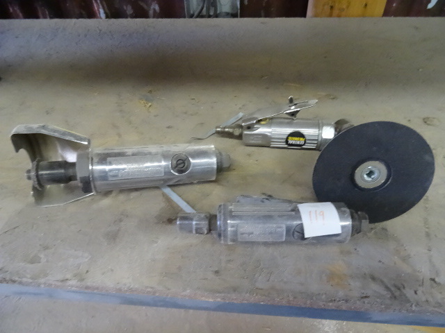 lot 119 image: CP pneumatic grinders. Qty 3...