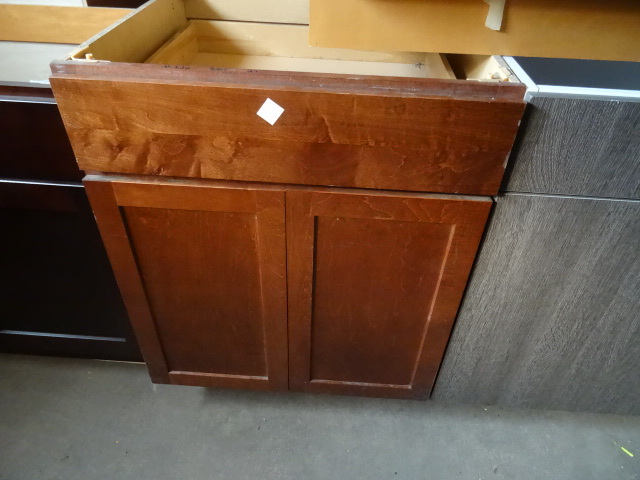 lot 132 image: Brand new 2 door 1 drawer base cabi...