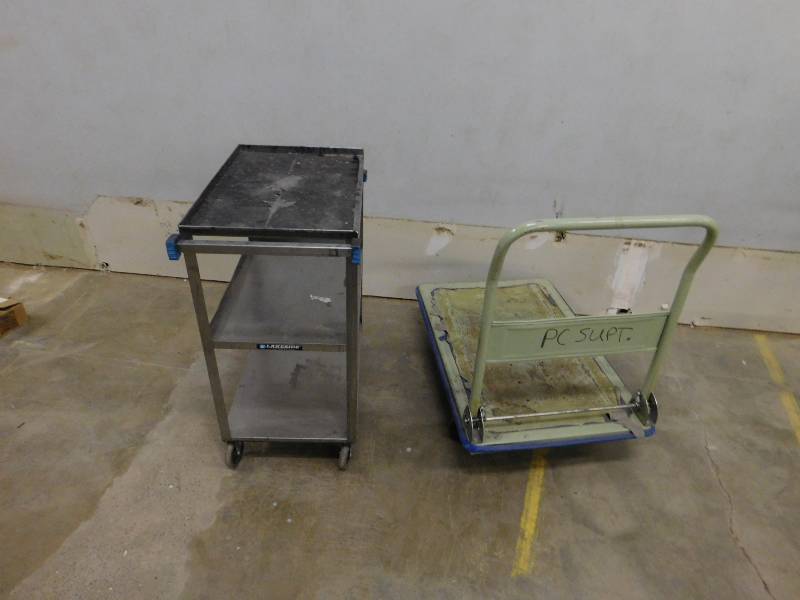 Two Rolling Utility Carts