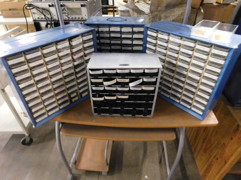 Metal Bolt Bins & Desk