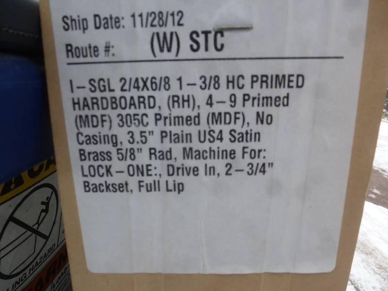 2 4 x 6 8 Primed Door RH
