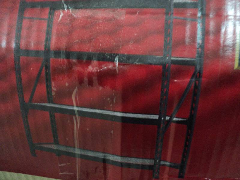 lot 1 image: Husky 4 shelf heavy duty welded sto...
