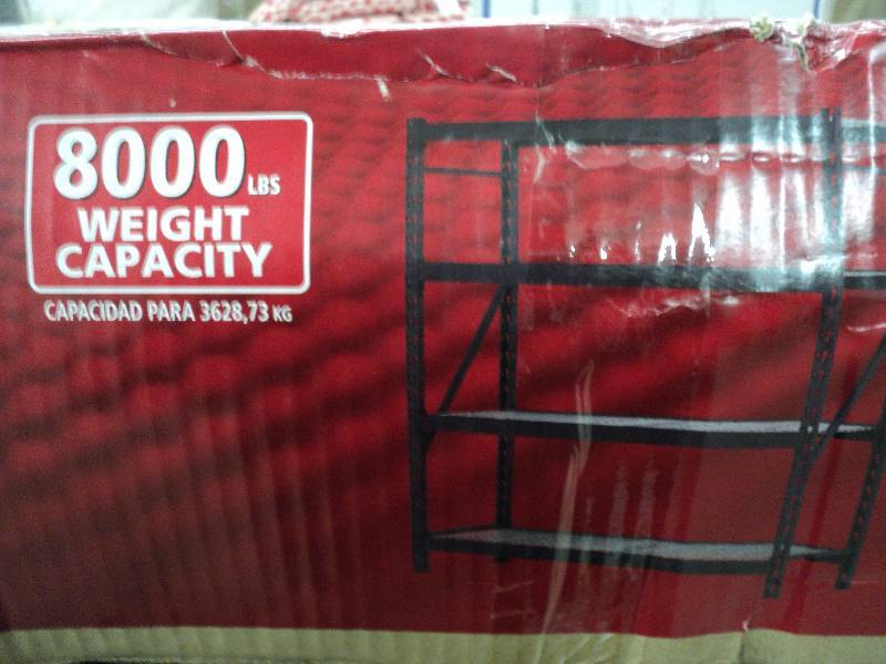 lot 4 image: Husky 4 shelf heavy duty welded sto...