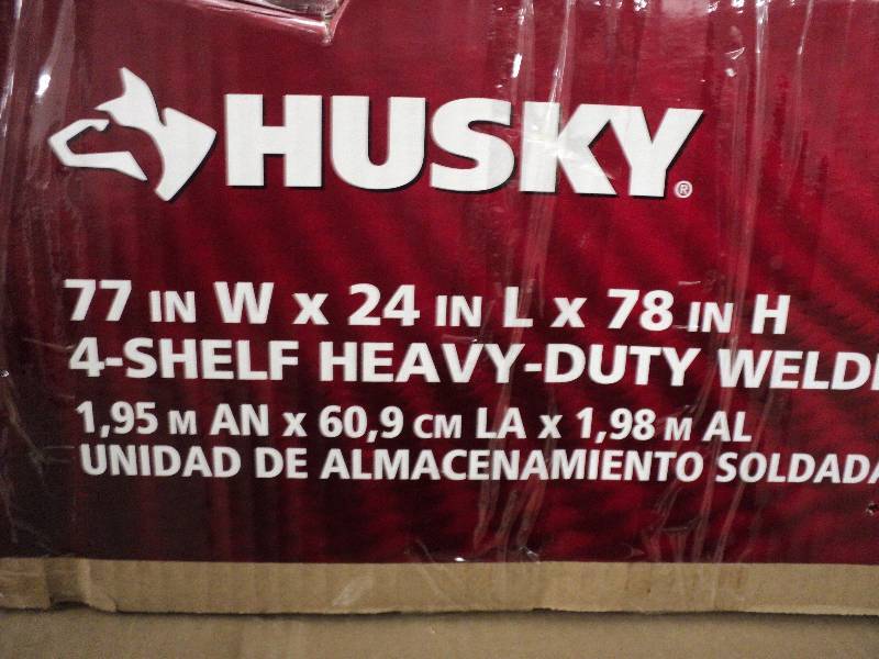 lot 6 image: Husky 4 shelf heavy duty welded sto...