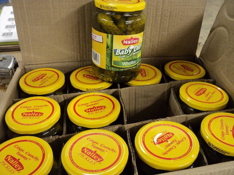 lot 23 image: Nalley baby pickles, case of 12...