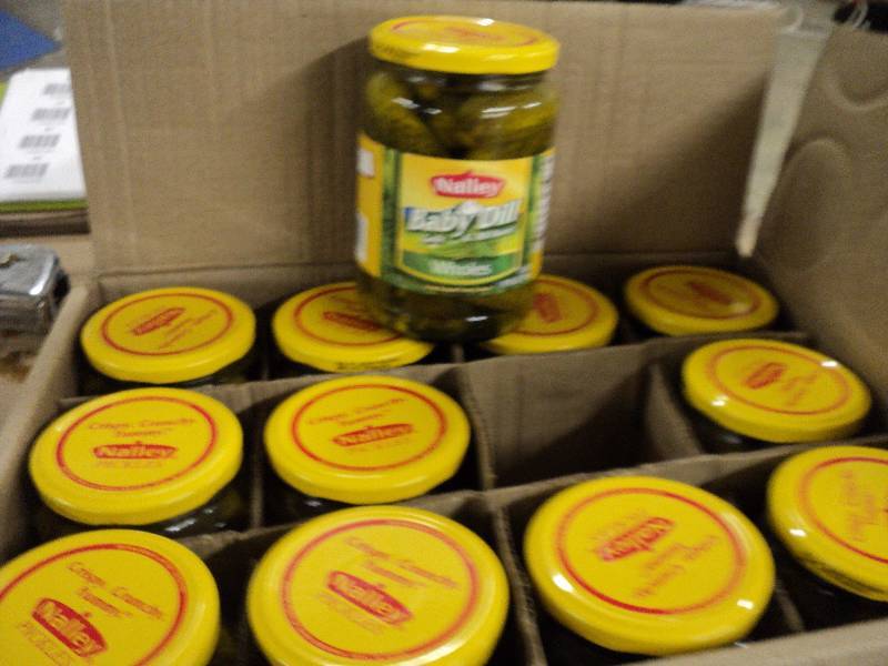lot 26 image: Nalley baby pickles, case of 12...