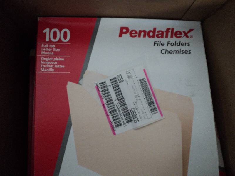 lot 48 image: case of file folders and 1000 lids...