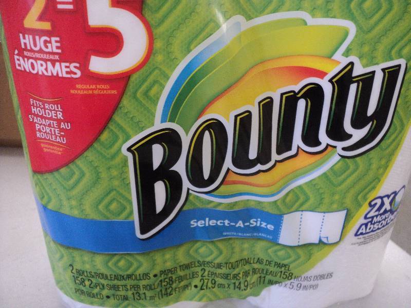 lot 94 image: case of bounty paper towels, 158 2 ...