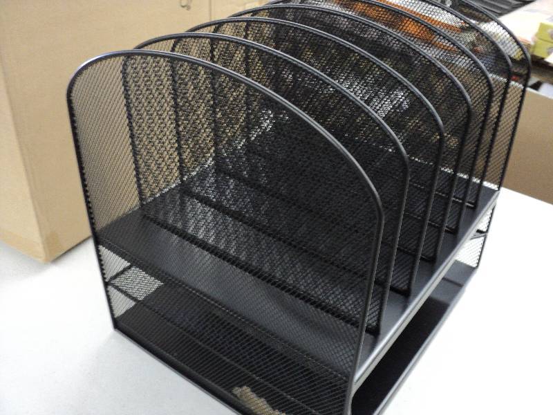 lot 98 image: safco mesh desk organizer, some dam...