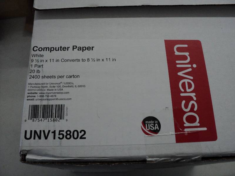 lot 116 image: universal computer paper converts t...