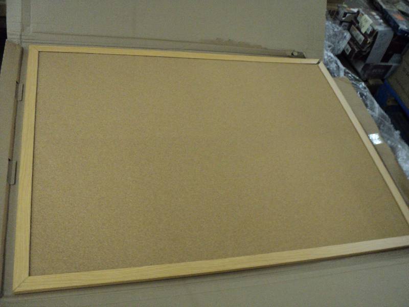 lot 121 image: cork bullitin board 36x37...