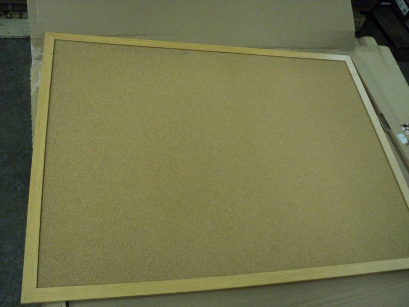 lot 124 image: cork bullitin board 36x37...