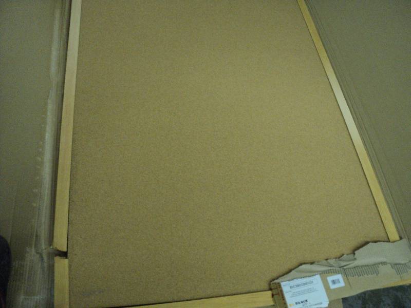 lot 125 image: 2 cork bullitin boards 36x37, both ...