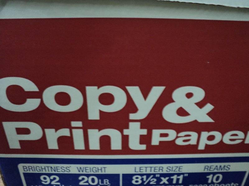 lot 130 image: Costco full case of 8.5x11 copy pap...