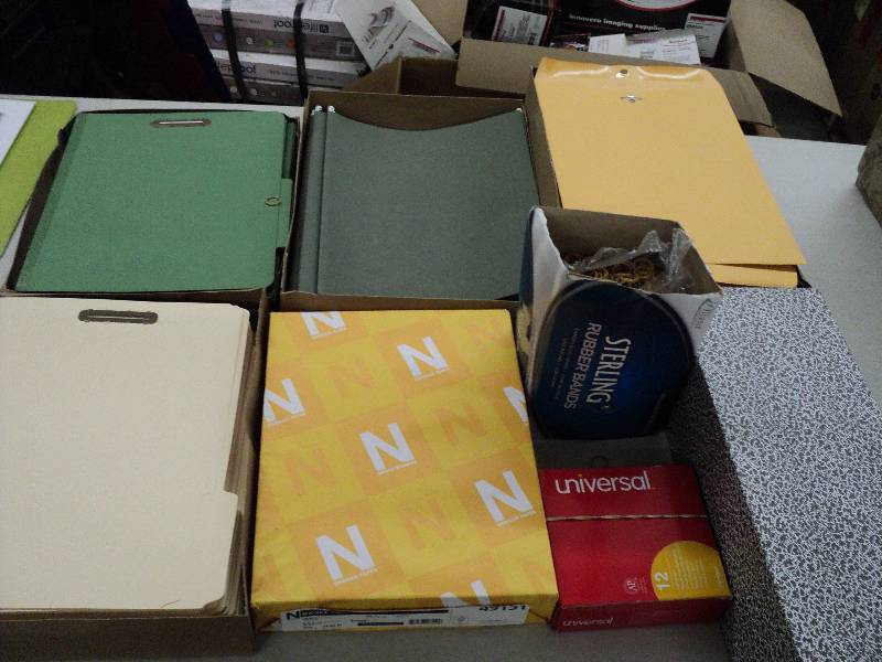 lot 185 image: envelopes, folders, paper, misc...