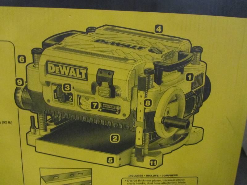 lot 7 image: DEWALT 15 Amp 13 in. Heavy-Duty 2-Speed Thickness Planer with Tables