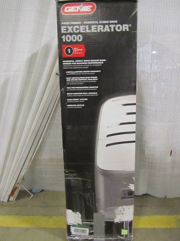 lot 18 image: Genie 4062-TKNMV Excelerator 1 HPc Direct Screw Drive DC Garage Door Opener