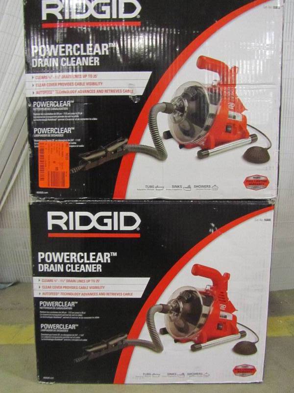 lot 23 image: RIDGID PowerClear Drain Cleaner (x2)