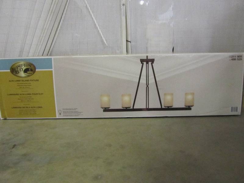 lot 35 image: Hampton Bay Hampton Bay Alta Loma 4-Light 72-34 in. Dark Ridge Bronze Island Light