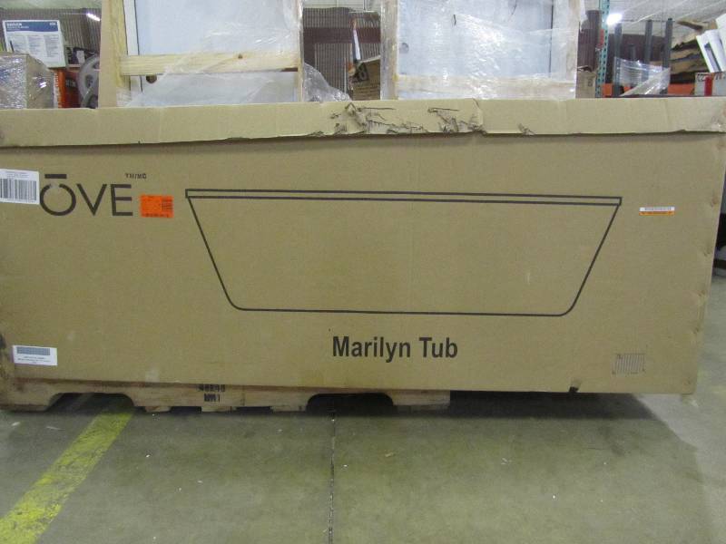 lot 58 image: OVE Decors MARILYN 5.6 ft. Acrylic Freestanding Flatbottom Non-Whirlpool Bathtub in White