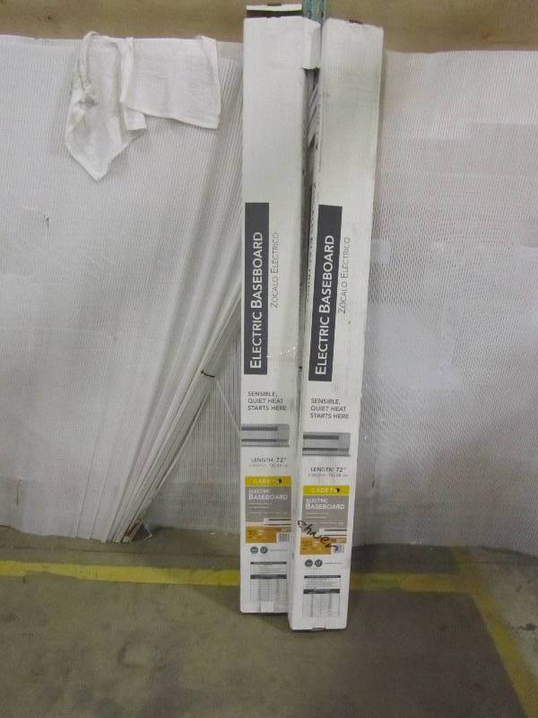 lot 62 image: Cadet 72 in. 1,500-Watt 120-Volt Electric Baseboard Heater in White (x2)