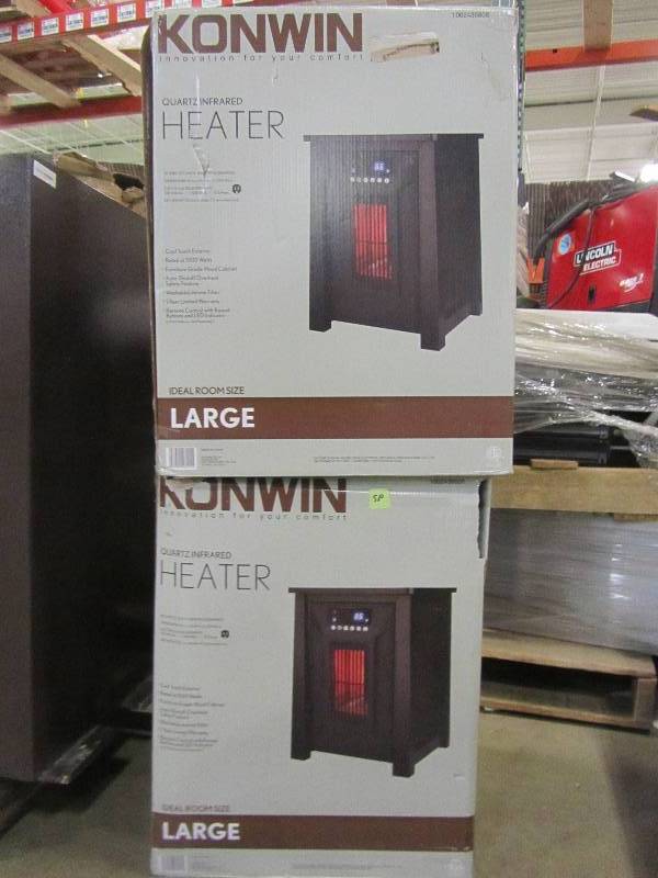 lot 65 image: Ningbo Konwin Electrical Appliance GD8215BW-6 Infrared Heater, 1500-Watts (x2)