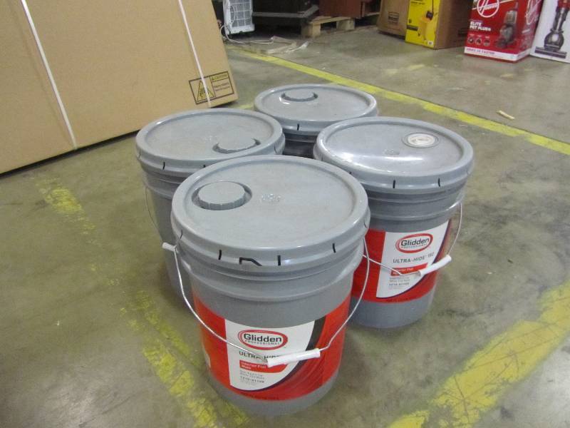 lot 82 image: gliden pro-ultra hide 150 5 gallon pail (x4)
