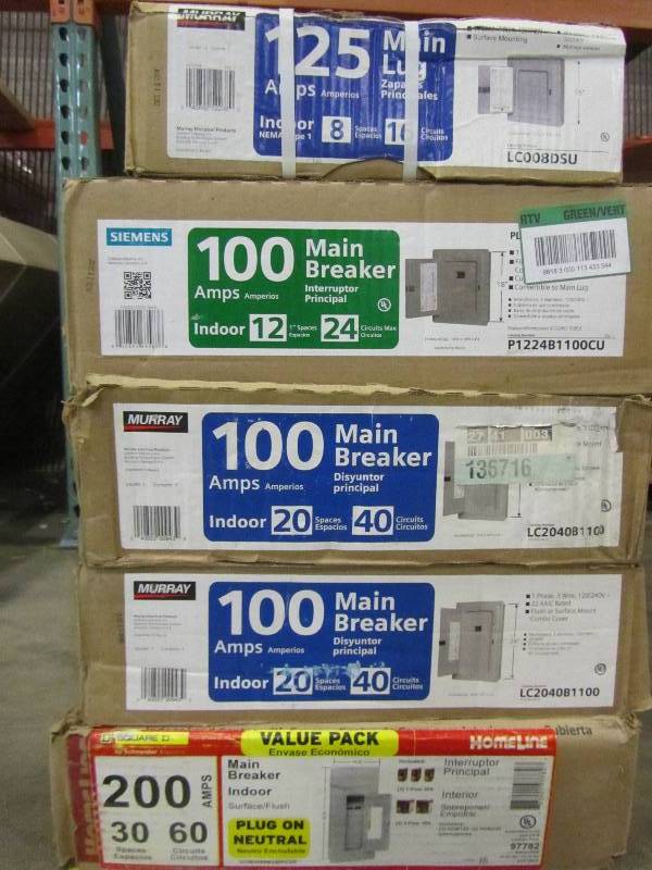 lot 83 image: breaker boxes (X5)
