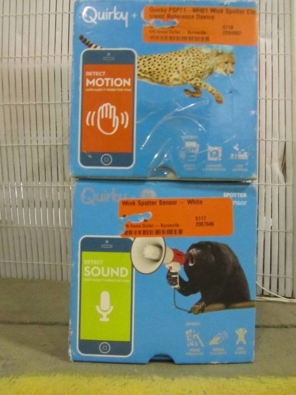 lot 90 image: Quirky Wink Spotter Sensor - White (x2)