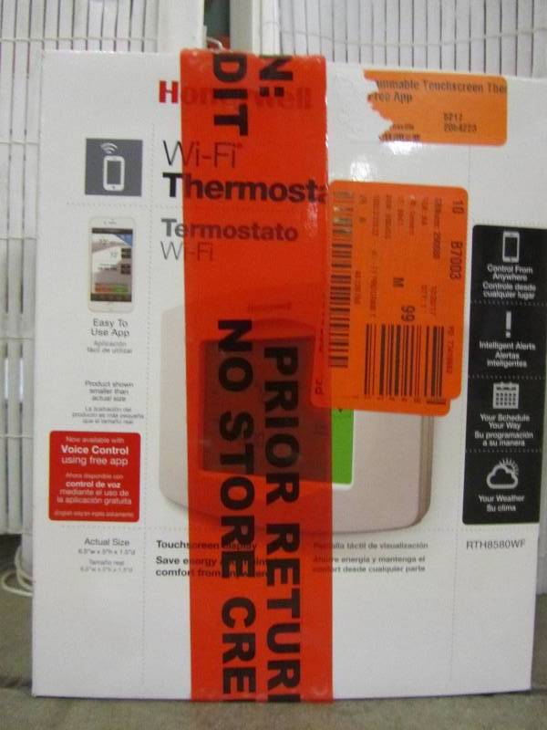 lot 93 image: Honeywell Wi-Fi 7 Day Smart Programmable Touchscreen Thermostat, Works with Amazon Alexa, SmartThings, Google Home, IFTTT