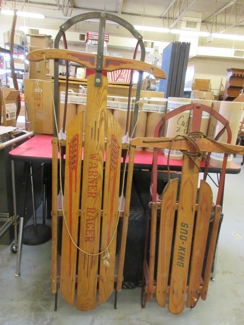 lot 826 image: WOODEN SLEDS