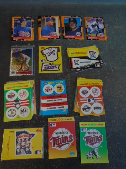 MN Twins Team Sticker Cards and Baseball Cards
