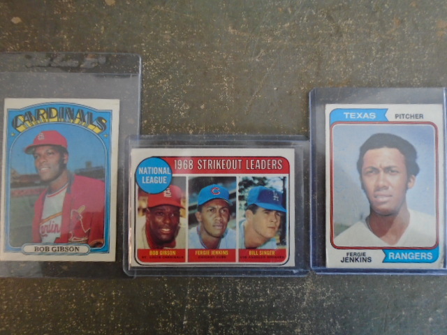 Bob Gibson & Fergie Jenkins Vintage Baseball Cards