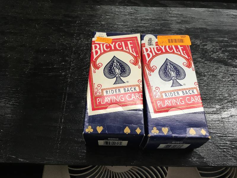 TWO BICYCLE PLAYING CRDS 12PKS, MSRP $13.49 EACH
