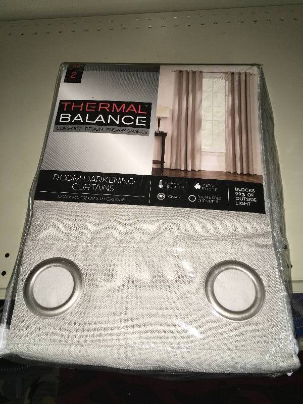THERMAL BALANCE CURTAINS, MSRP $21.99