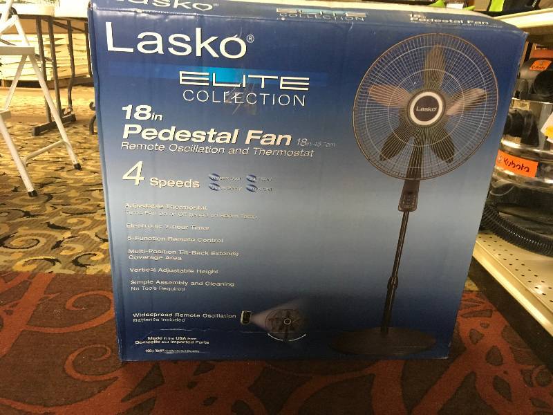 LASKO 18 PEDESTAL FAN, MSRP 39.99
