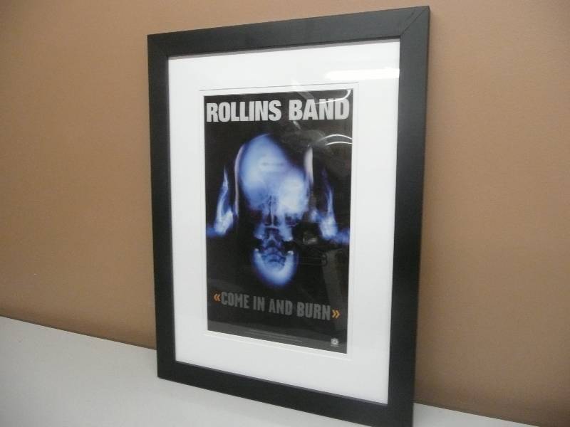 lot 24 image: VINTAGE 1 OF A KIND 1997 SKG MUSIC LLC X-RAY MANIPULATION TEMPLATE (ROLLINS BAND, COME IN AND BURN) PROFESSIONALLY FRAMED - GREAT PIECE - APPROX 18 12 BY 24 12 - SEE PICTURES