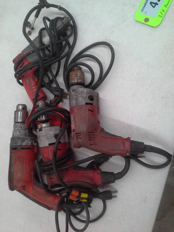 lot 425 image: Lot of Corded Milwaukee Drills