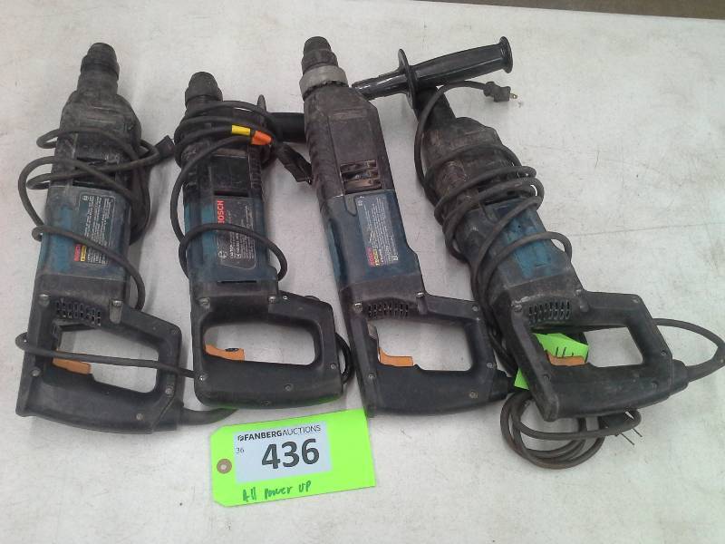 lot 436 image: Lot of (4) Bosch Hammer Drills