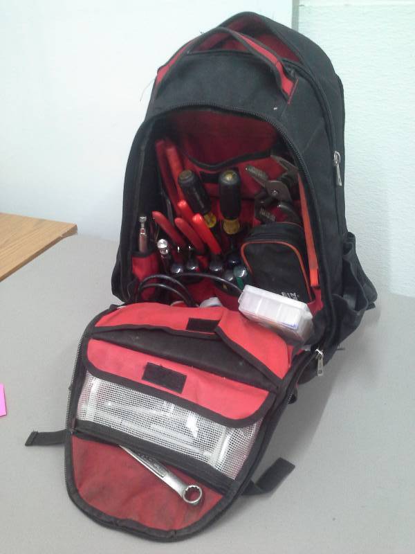 lot 4 image: Milwaukee Backpack with Tools