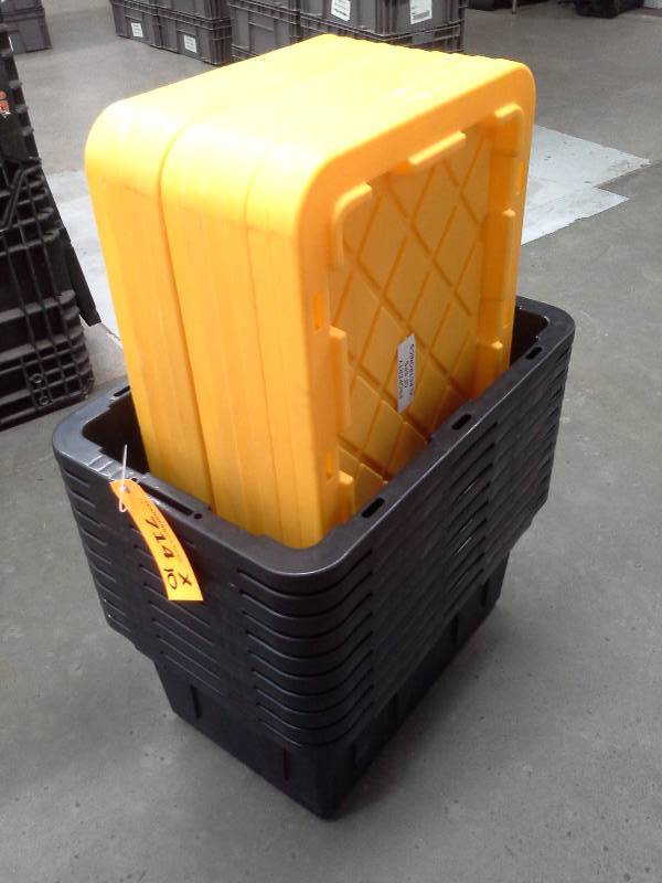 lot 714 image: (10) Plastic Storage Bins