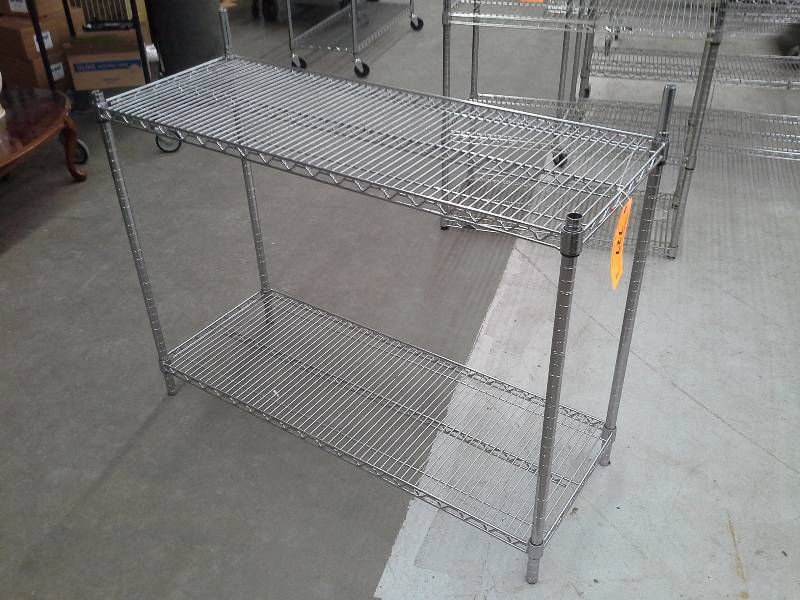 lot 727 image: 36 x 48 x 18 Stainless Steel Wire Shelving.