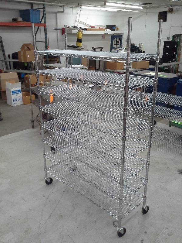 lot 734 image: 76 x 48 x 18 Stainless Steel Wire Shelving