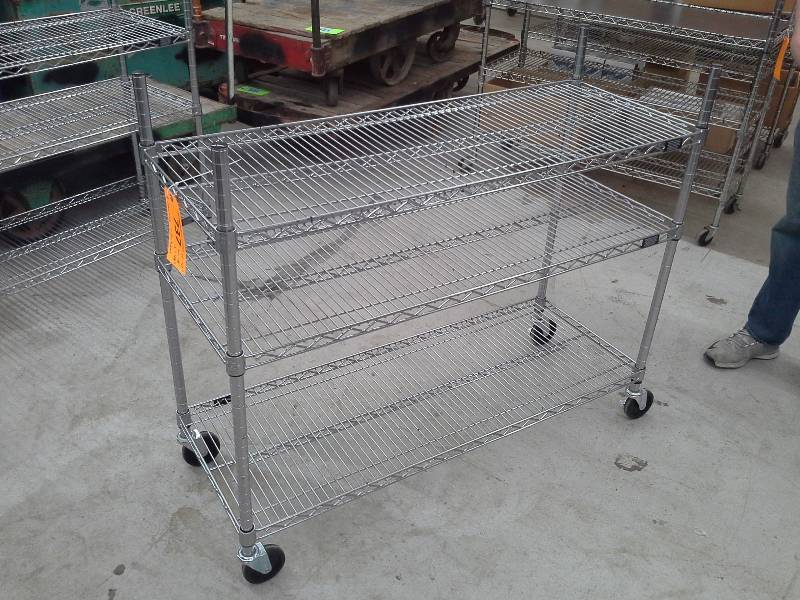 lot 737 image: 41 x 48 x 18 Stainless Steel Wire Shelving